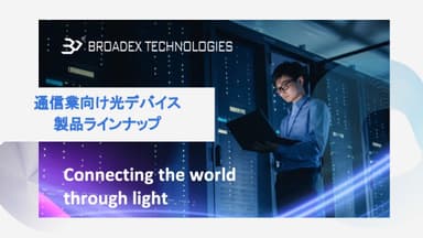 通信業向け光デバイス　製品ラインナップ